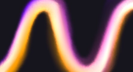 Fluid 3D Orange and Purple Wavy Background