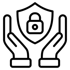 Insurance Shield  Icon Element For Design