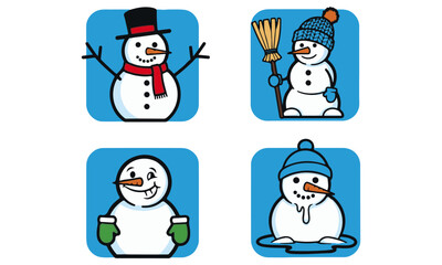 Cute Hand-Drawn Christmas Holiday Icon Set: Gingerbread Man, Tree, Snowman, Reindeer, Candy Cane, Stocking, Bell & Gifts – Festive Vector Illustrations for Seasonal Design.