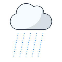 Cloud with Raindrops Illustration