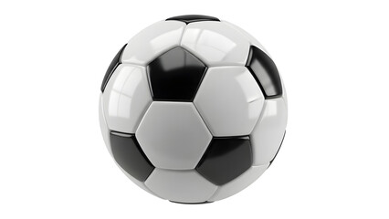 Fototapeta premium Classic black and white soccer ball isolated on a clean white background for sports concepts