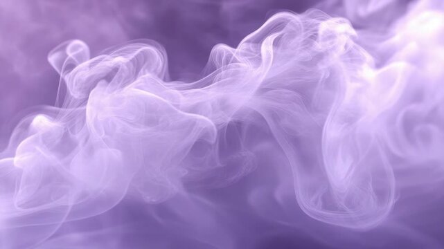 Purple smoke swirling in the sky with a hint of blue.
