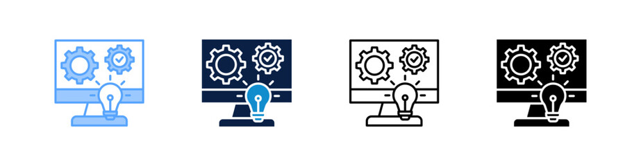 Development Multiple Style Icon Set Collection 