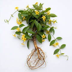 Jivanti vine with roots and small yellow flowers