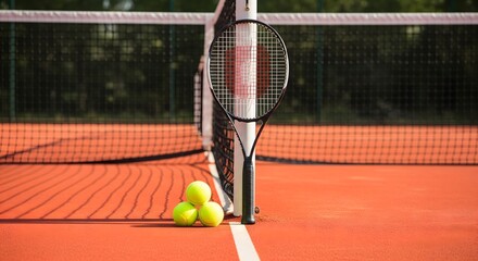 tennis racket and ball