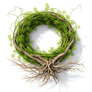 Mature patha vine with roots and flowers