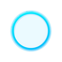 Fototapeta premium Soft Blue Ring with White Center on Background circle glowing isolated on a transparent background