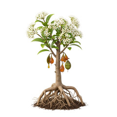 Salai guggul tree sapling with roots flowers and resin pods
