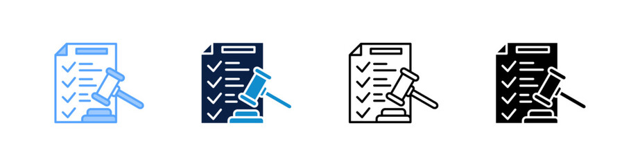 Compliance Multiple Style Icon Set Collection 