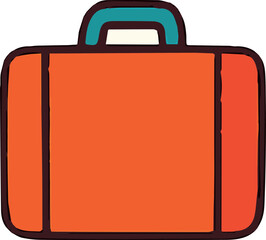 Vector illustration of a suitcase in a clean, stylized design, perfect for travel themes, vacation graphics, luggage icons, tourism materials, packing guides, stickers, planners and modern digital pro