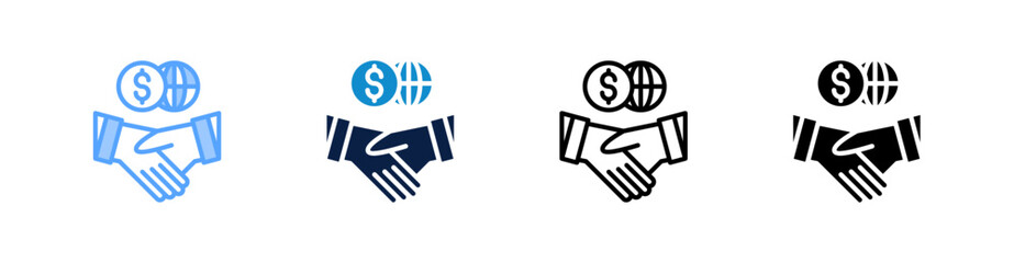 Agreement Multiple Style Icon Set Collection 