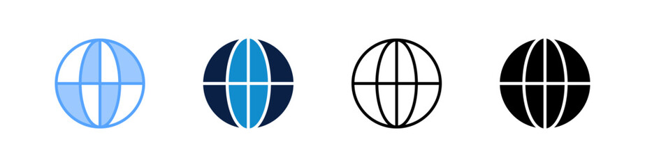 World Wide Web Multiple Style Icon Set Collection 