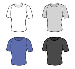 吸汗速乾ベースレイヤーTシャツ、メンズ用