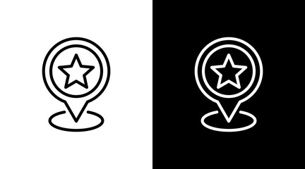 Navigation Star White Icon Set Design