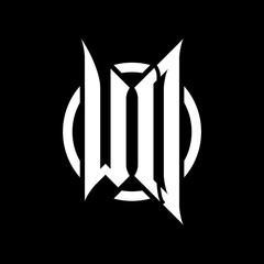 WO Monogram Logo on Black Background