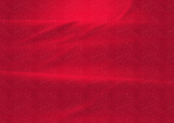 Rough textured red cloth undulation