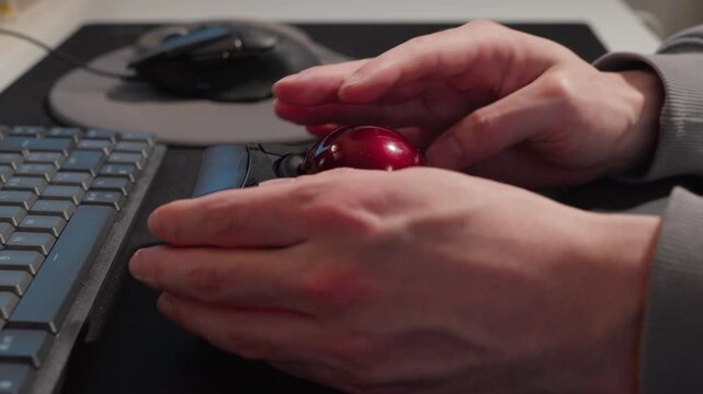 Using a Trackball is good for long working sessions to prevent hand injuries
