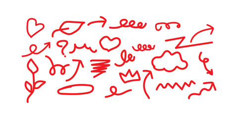 Hand-Drawn Doodle Arrows and Scribbles Energetic Motion Graphics Vector Pack