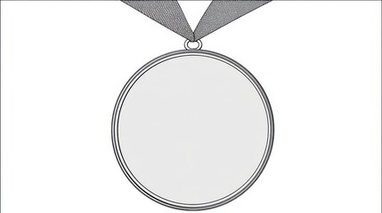 Medal of Honor: A pristine, silver-toned medal, hanging by a silken ribbon, symbolizes achievement and excellence, perfect for representing awards and recognition.