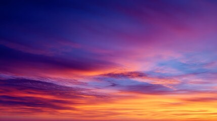 Fototapeta premium Dramatic Sky with Vivid Pink, Orange, and Purple Clouds at Sunset