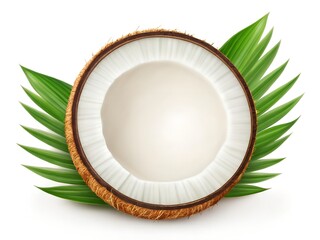 Half Coconut with Leaf Arrangement