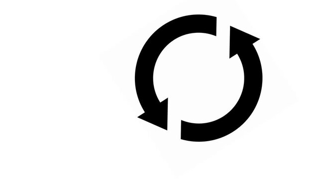 Circular Arrows Icon Animation - Seamless Loop for Dynamic Presentations.
