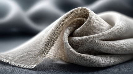 Fototapeta premium Linen fold diagonally accentuated by bright corner glow