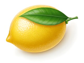 Whole Lemon with Leaf Accent