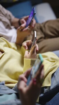 Teen hands typing fast messages on social platforms generating dopamine rush reacting to online drama sharing instant emotions through nonstop texting capturing pure modern communication energy in