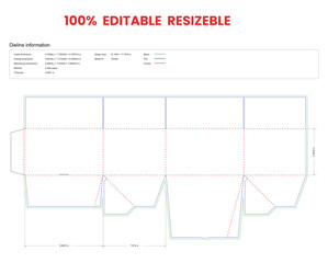 regular slotted container with auto lock bottom dieline template box dieline die lines packaging custom dieline  box cardboard box dieline pizza box dieline printable product packaging layout,
