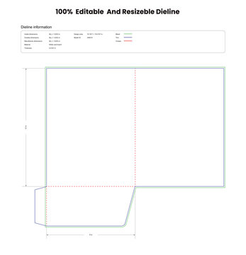 single folder folders dieline template box dieline die lines packaging custom dieline  box cardboard box dieline pizza box dieline printable product packaging layout,
