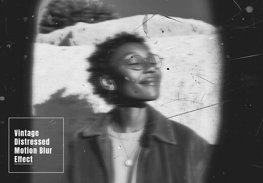 Vintage Distressed Motion Blur Effect