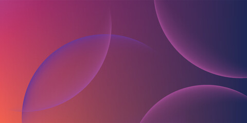 Abstract background with gradient of red and purple colors, featuring smooth, overlapping circular shapes. Red and purple gradient background. Minimal abstract circles vector gradient background