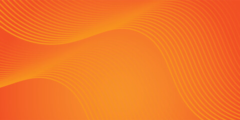 Vector abstract background with dynamic orange waves, lines and particles. vector