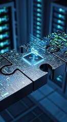 Digital connectivity symbolized by a puzzle, reflecting complex data integration solutions