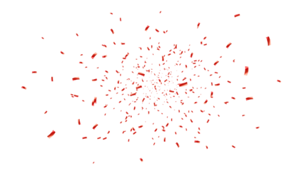 Red Confetti Burst. PNG Illustration of Festive Confetti Background	