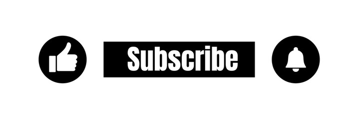 Social media buttons, vector icon