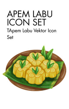 Apem labu logo vector icon set