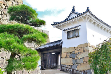 姫路城　りの門と太鼓櫓　兵庫県姫路市