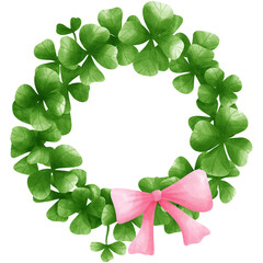 Watercolor clover leaf PNG file