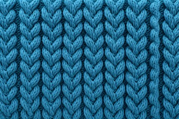 Blue knitted cloth texture background