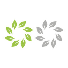 GREEN LEAVES NATURAL BIO ECO PRODUCT ORGANIC FARMING SIGN SYMBOL LOGO VECTOR