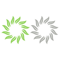 GREEN LEAVES NATURAL BIO ECO PRODUCT ORGANIC FARMING SIGN SYMBOL LOGO VECTOR