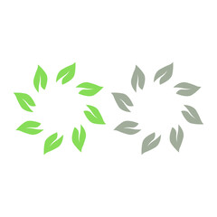 GREEN LEAVES NATURAL BIO ECO PRODUCT ORGANIC FARMING SIGN SYMBOL LOGO VECTOR