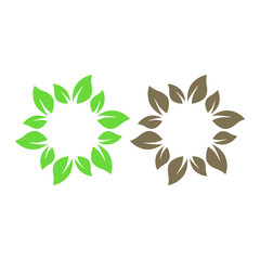GREEN LEAVES NATURAL BIO ECO PRODUCT ORGANIC FARMING SIGN SYMBOL LOGO VECTOR