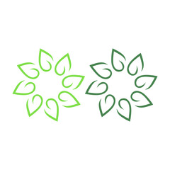 GREEN LEAVES NATURAL BIO ECO PRODUCT ORGANIC FARMING SIGN SYMBOL LOGO VECTOR