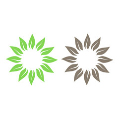 GREEN LEAVES NATURAL BIO ECO PRODUCT ORGANIC FARMING SIGN SYMBOL LOGO VECTOR