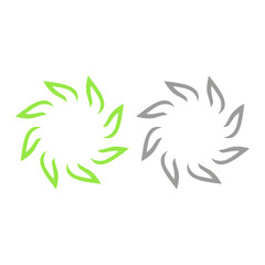 GREEN LEAVES NATURAL BIO ECO PRODUCT ORGANIC FARMING SIGN SYMBOL LOGO VECTOR