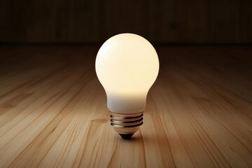 A Light Bulb On Wood Table Idea And Inspiration Light Theme