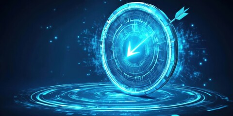 Achieve goals with accuracy, a success strategy of precise targeting and achievement concept